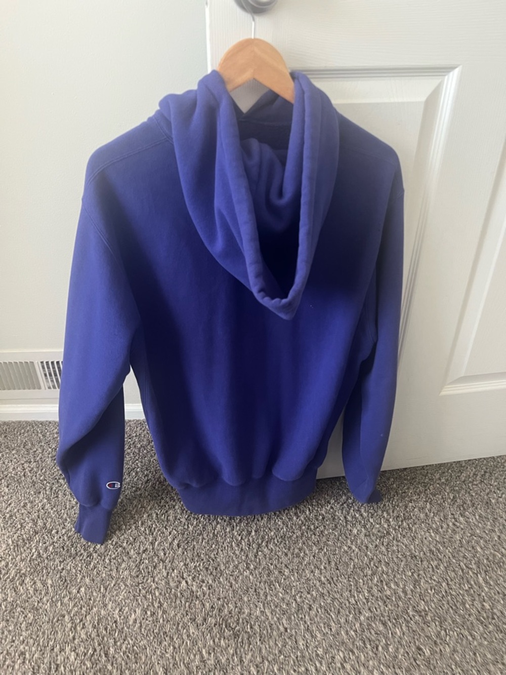 Purple Champion reverse weave triple logo hoodie M - Picture 3 of 3